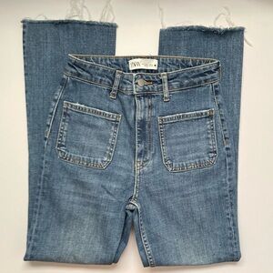 Zara High Rise Blue Jeans